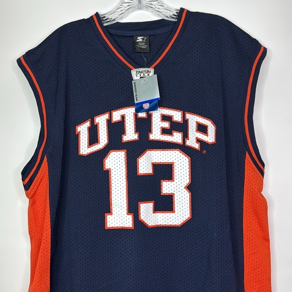UTEP Miners Starter #13 Blue Orange Jersey NWT Size XL - Picture 2 of 9
